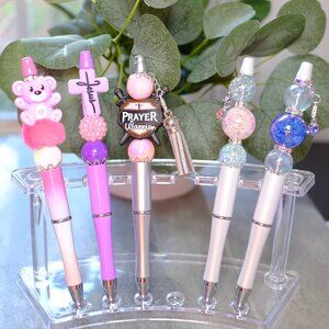 Beautiful Trending Beaded Pens, Handmade, ball point, charms, beads, journaling